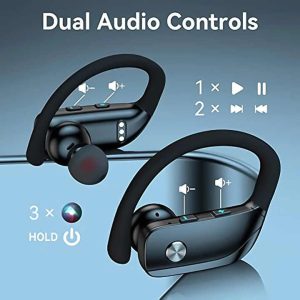 Earhooks Gaming Headphones T16 Sport Earphones Hifi Stereo Sound Wireless Earbuds Over-Ear Headset Built-in Mic for Phone
